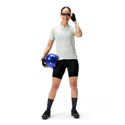 ENDURA LOOP ZIPPED Kurzarmtrikot Damen Grau