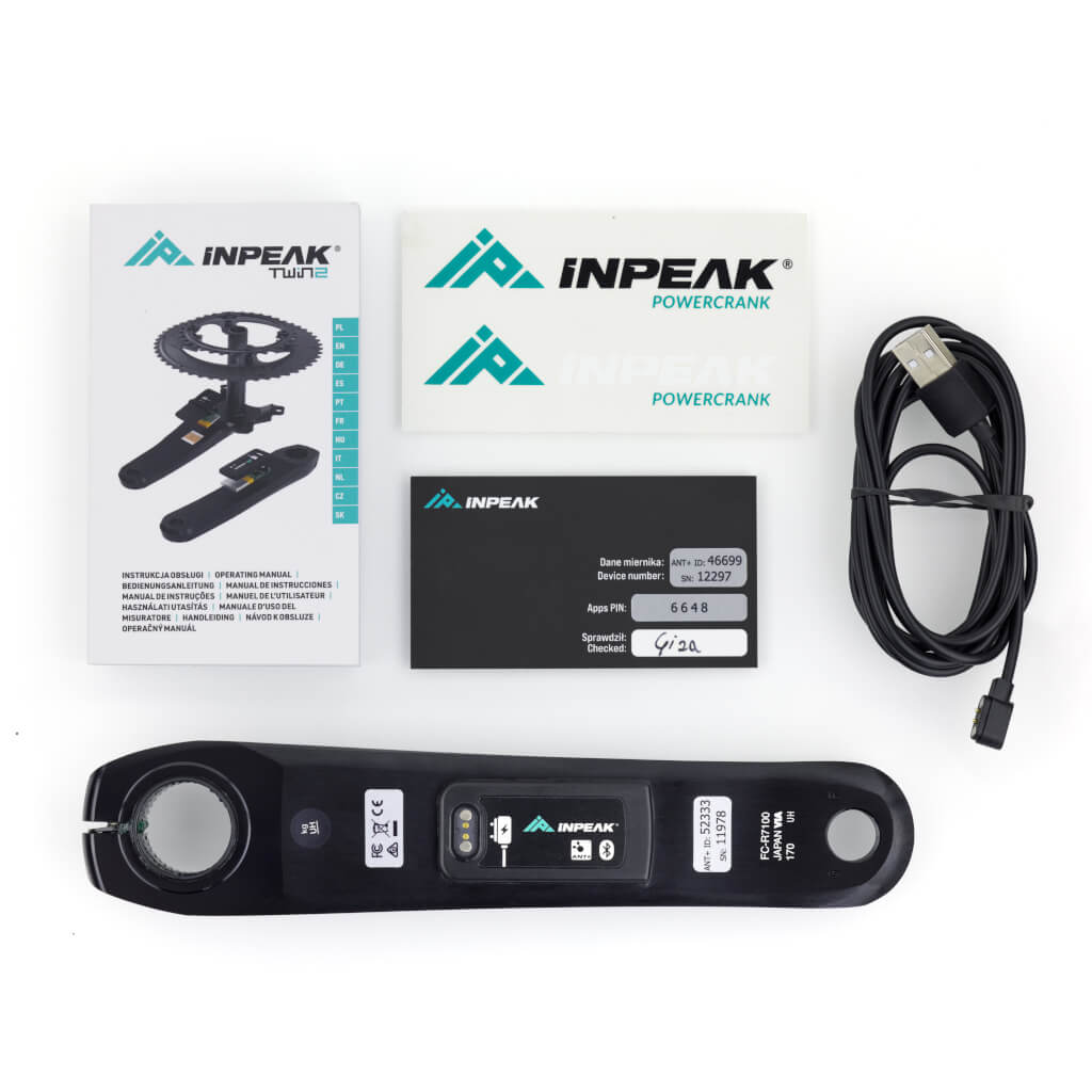 Linker Kurbelarm mit Leistungsmesser INPEAK POWERCRANK-E Shimano 105 R7100