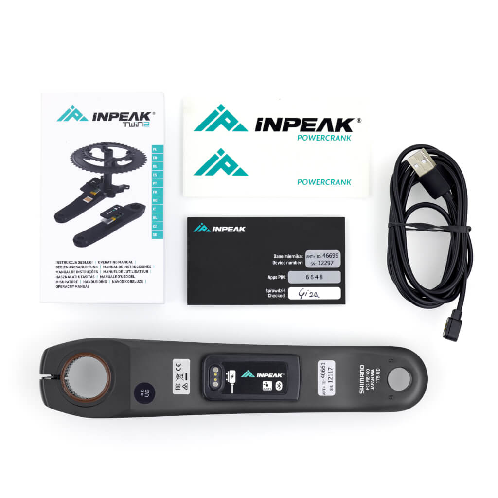Linker Kurbelarm mit Leistungsmesser INPEAK POWERCRANK-E Shimano Ultegra R8100