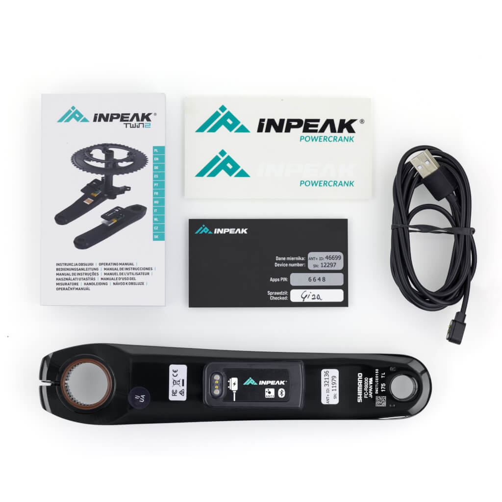 Linker Kurbelarm mit Leistungsmesser INPEAK POWERCRANK-E Shimano Dura-Ace R9200
