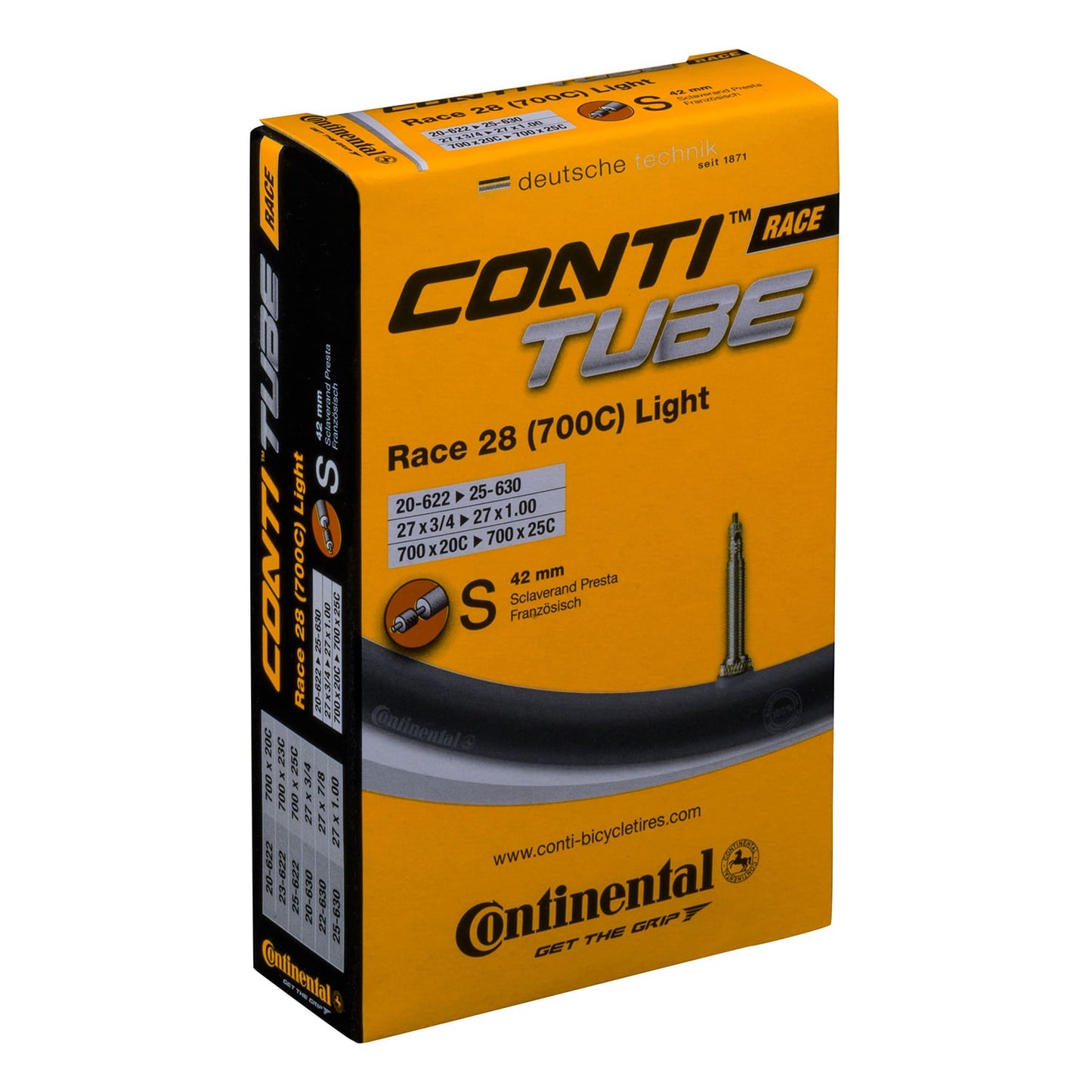 Luftkammer CONTINENTAL RACE LIGHT 700x20/25c Presta