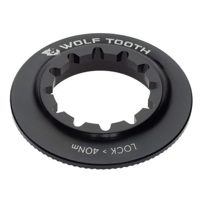 Innenverzahnte Centerlock-Mutter WOLF TOOTH Schwarz