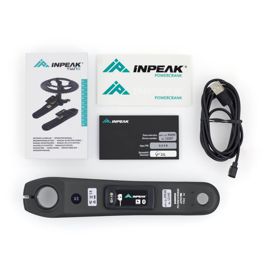 Linker Kurbelarm mit Leistungsmesser INPEAK POWERCRANK-E Shimano GRX RX810/820