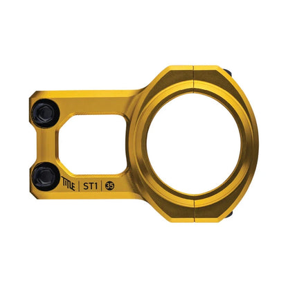 TITLE ST1 Vorbau in Gold — Seitenansicht auf weißem Hintergrund