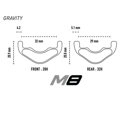 Vorderfelge ENVE M8 29" 32mm