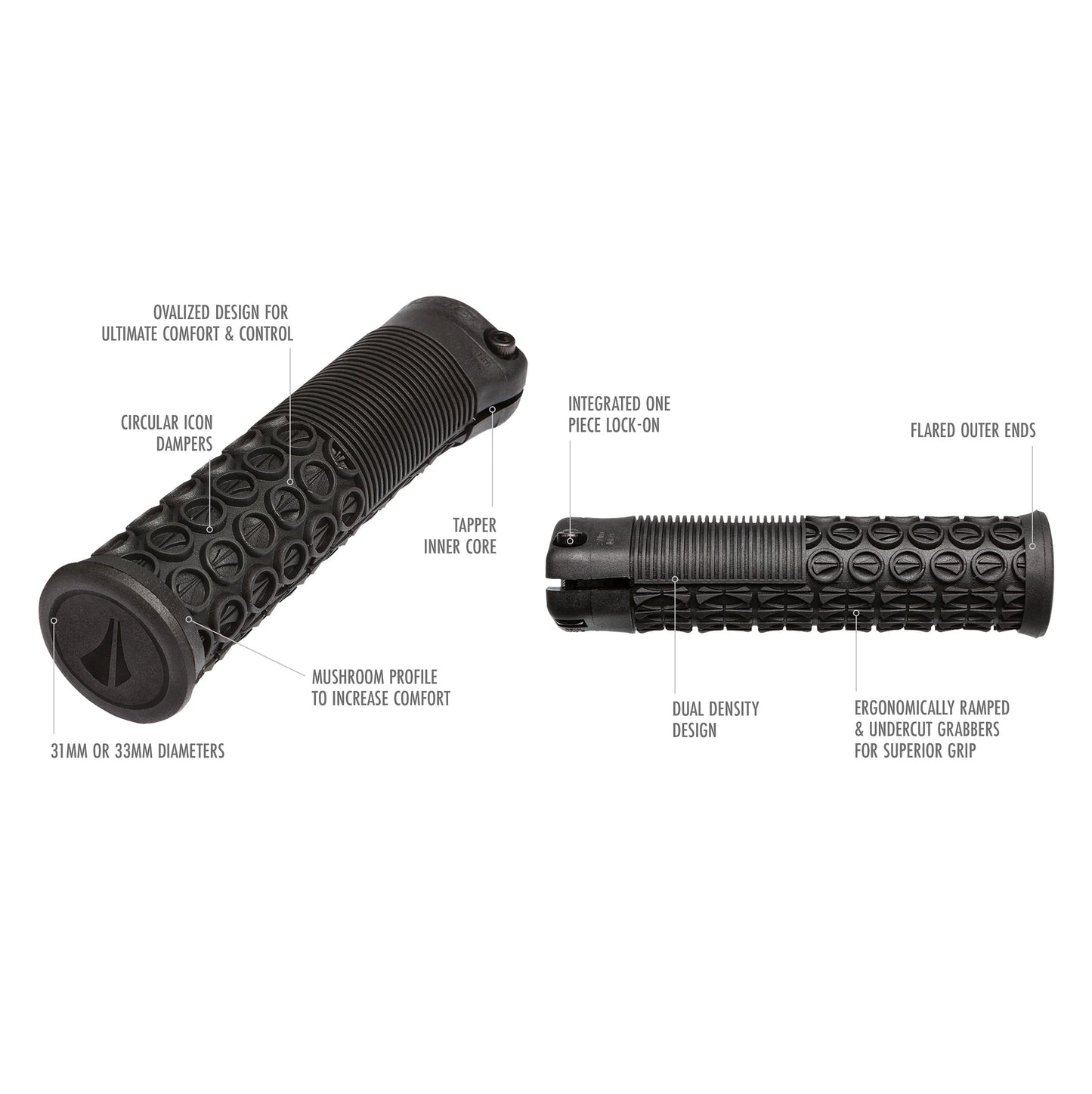 Grips SDG THRICE 136 mm Schwarz