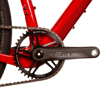 Einfach-Kettenblatt WOLF TOOTH DROP-STOP ST GRAVEL DM 8 Schrauben Sram Schwarz