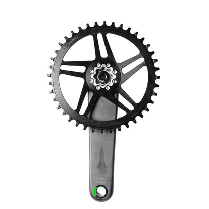 Einfach-Kettenblatt WOLF TOOTH DROP-STOP ST GRAVEL DM 8 Schrauben Sram Schwarz
