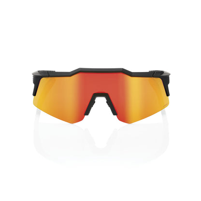 Brille 100% SPEEDCRAFT XS Soft Tact Schwarz Hiper Multilayer Mirror Rot