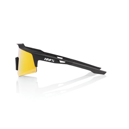 Brille 100% SPEEDCRAFT XS Soft Tact Schwarz Hiper Multilayer Mirror Rot