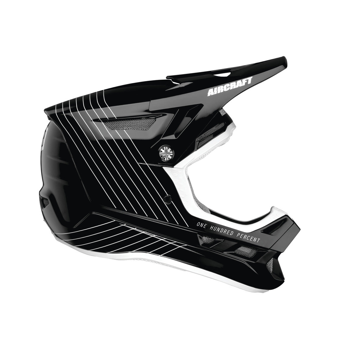 MTB-Helm 100% AIRCRAFT COMPOSITE Schwarz/Weiß