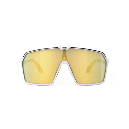 Brille RUDY PROJECT SPINSHIELD Weiß Gläser RP Optics Multilaser Gold