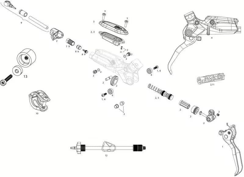 SRAM G2 ULTIMATE Bremshebel aus Carbon