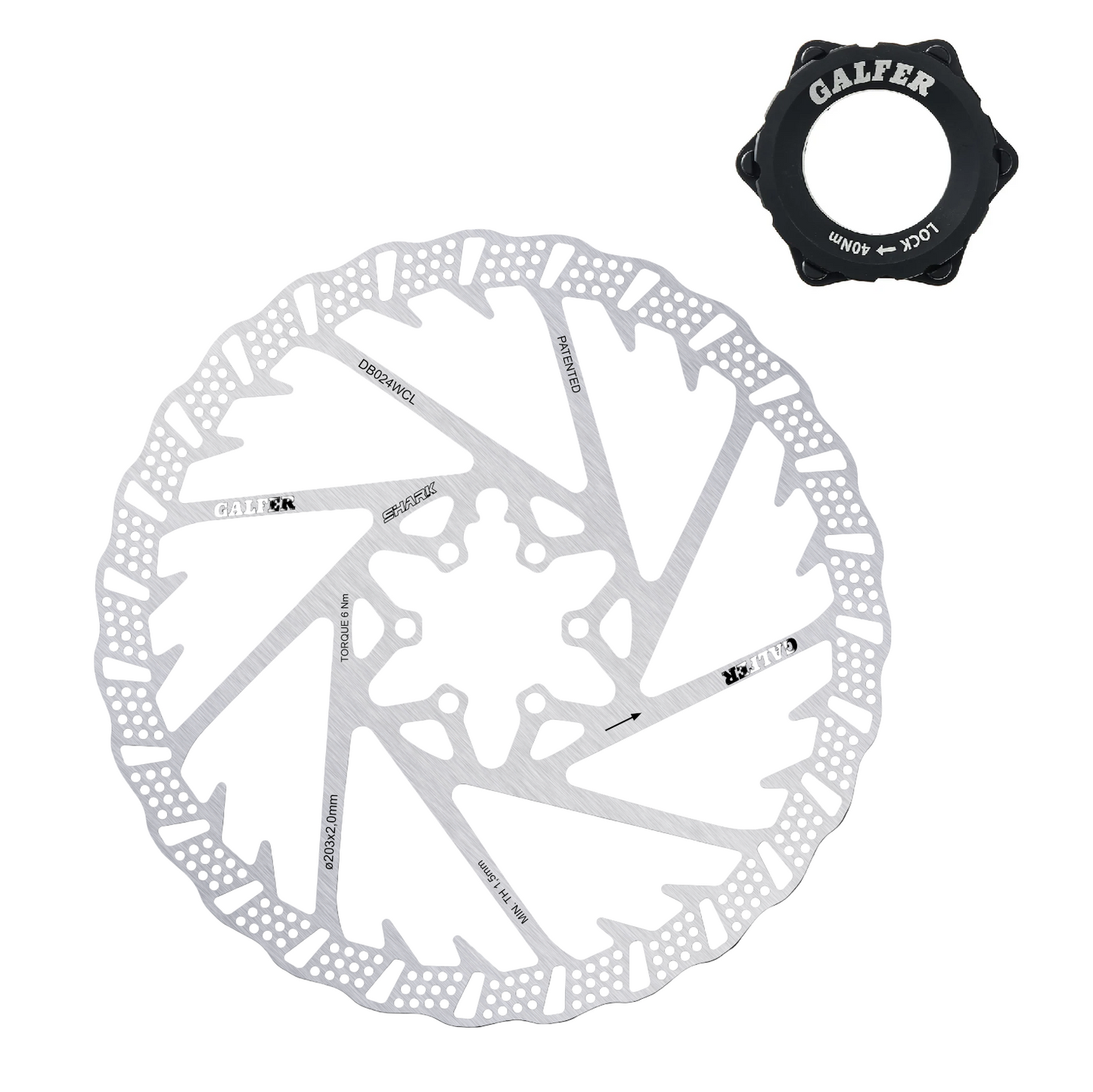 GALFER SHARK 2mm CENTER LOCK Scheibe