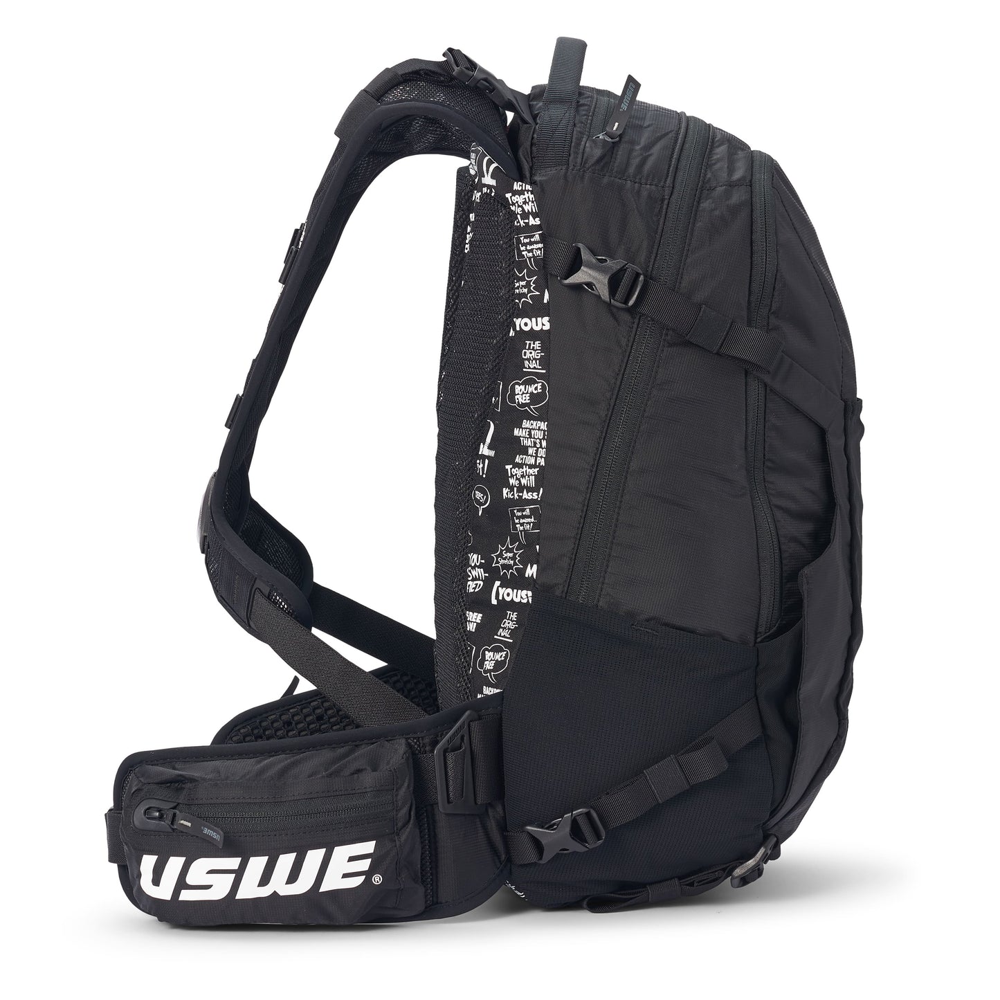 Rucksack USWE SHRED 16 l, schwarz