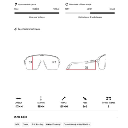 Brille RUDY PROJECT SPINSHIELD AIR Crystal Ash Gläser RP Optics Multilaser Orange