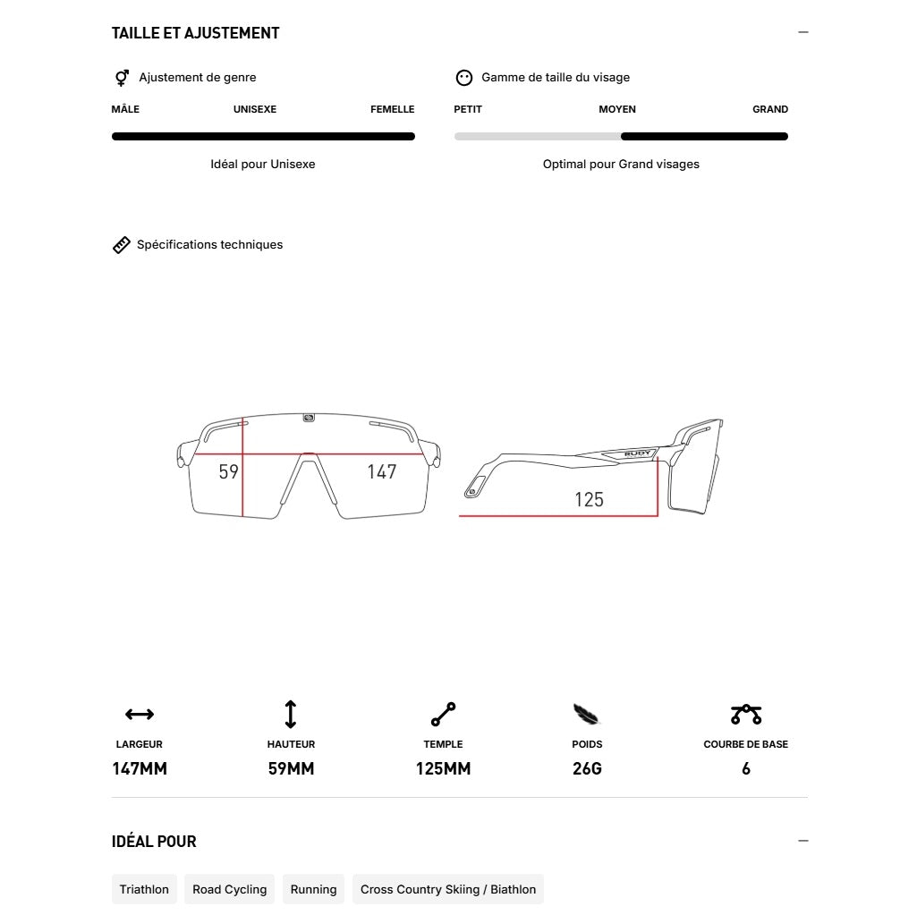 RUDY PROJECT SPINSHIELD PRO Brille Weiß IMPACTX™ Photochromische Gläser Laser Purple