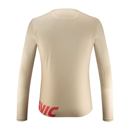 Trikot MAVIC CROSSTRAIL Lange Ärmel Beige