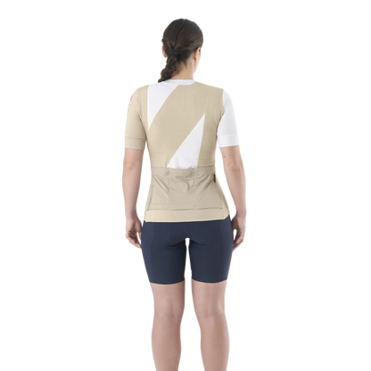 Trikot MAVIC AKSIUM GRAPHIC Kurzarm Damen Beige