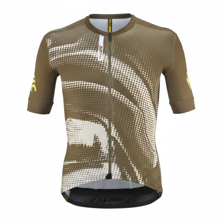 MAVIC AKSIUM GRAPHIC Trikot Kurzarm Beige/Braun