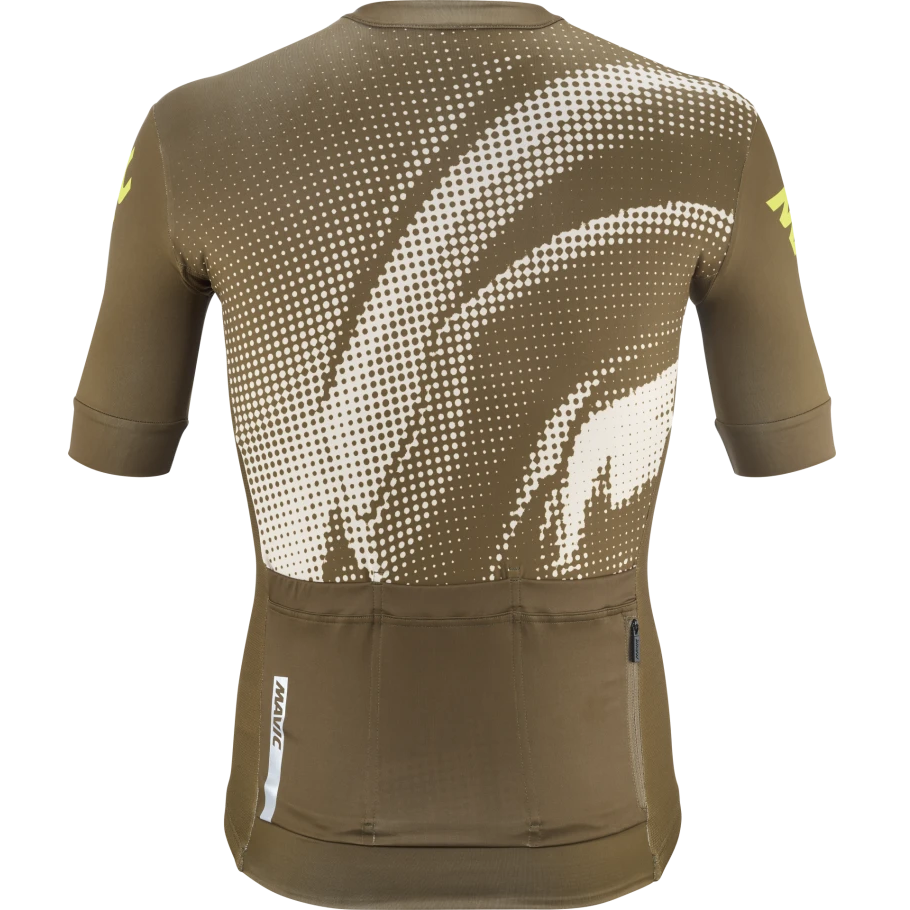 MAVIC AKSIUM GRAPHIC Trikot Kurzarm Beige/Braun