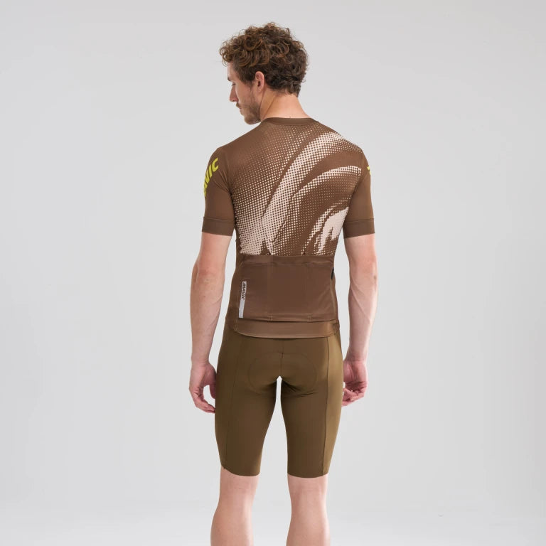 MAVIC AKSIUM GRAPHIC Trikot Kurzarm Beige/Braun
