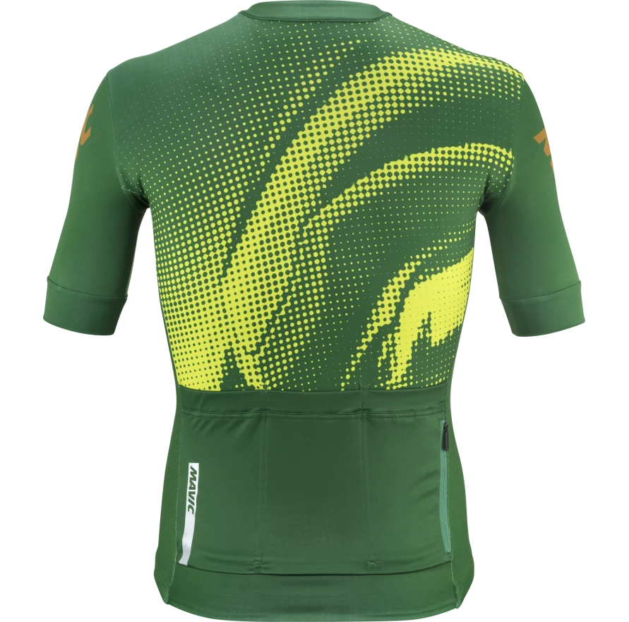 MAVIC AKSIUM GRAPHIC Trikot Kurzarm Grün/Gelb