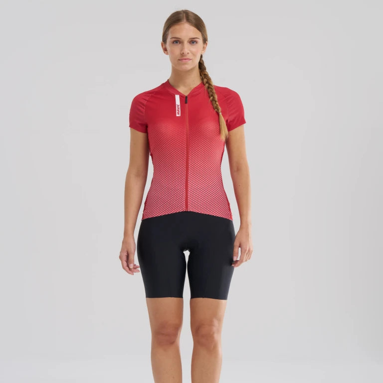 MAVIC AKSIUM Kurzarm Trikot Frau Rot