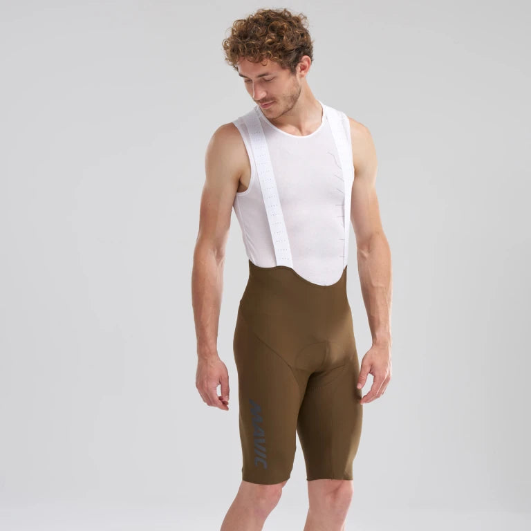 MAVIC KSYRIUM Kurze Trägerhose Khaki
