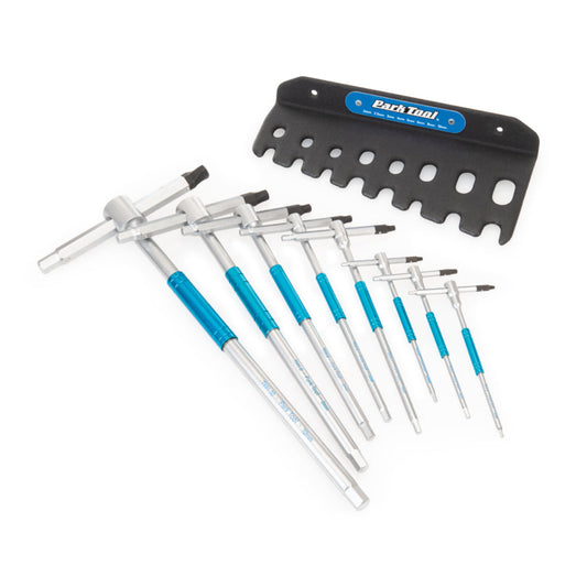 Park Tool THH-1 Set mit verschiebbaren T-Griff-Innensechskantschlüsseln und Wandhalter