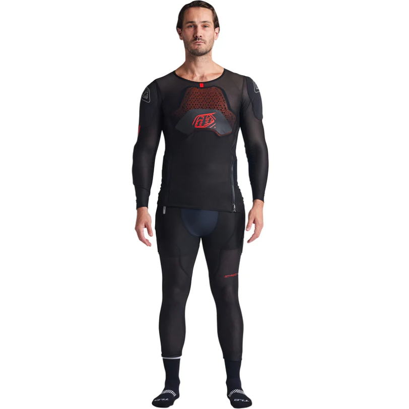 TROY LEE DESIGNS STAGE GHOST D3O Langarm-Schutzshirt Schwarz