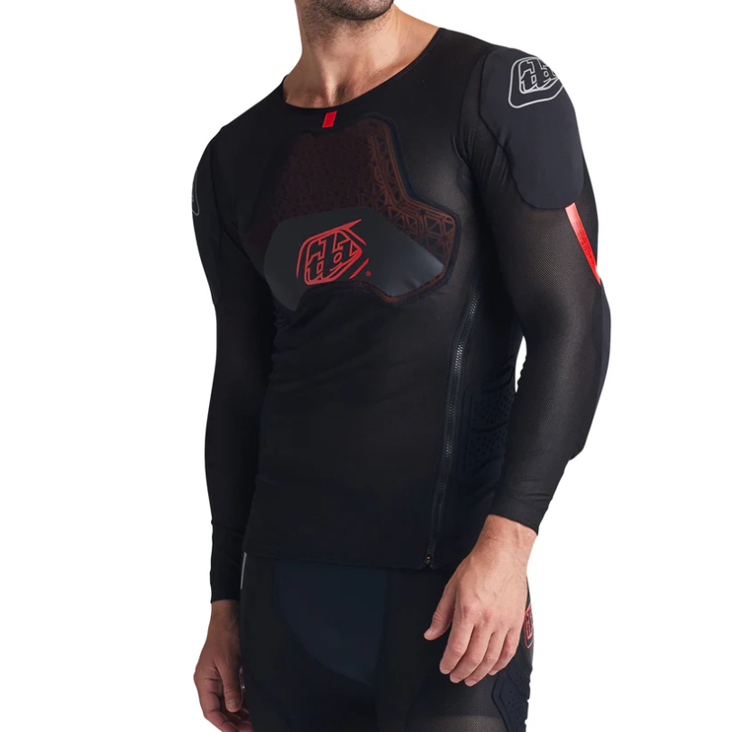 TROY LEE DESIGNS STAGE GHOST D3O Langarm-Schutzshirt Schwarz