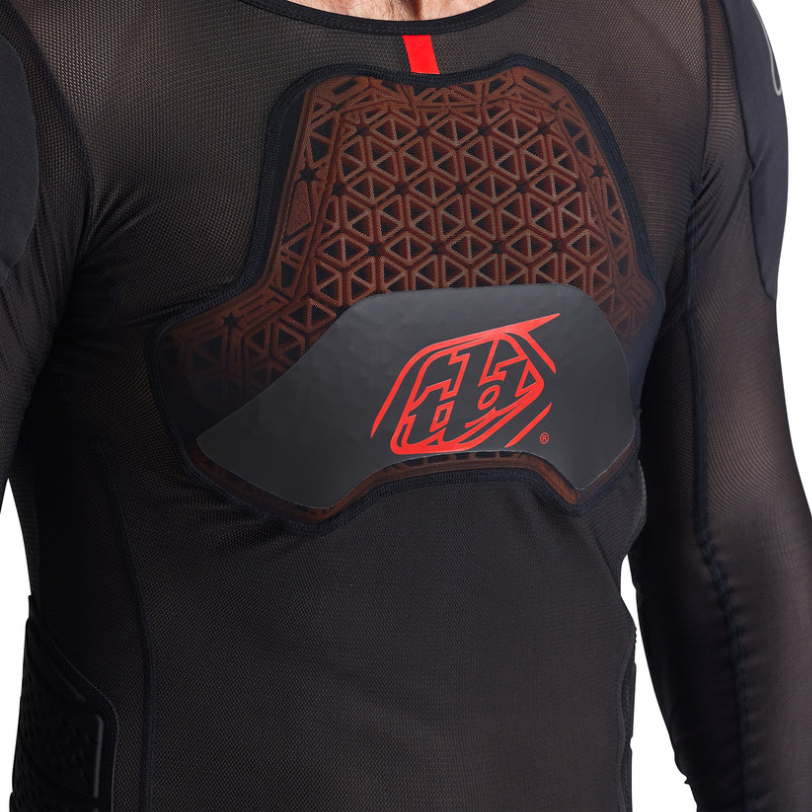 TROY LEE DESIGNS STAGE GHOST D3O Langarm-Schutzshirt Schwarz