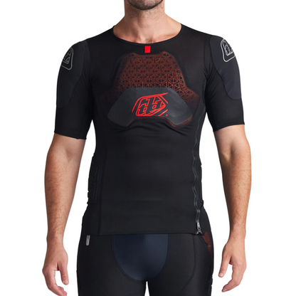 Schutz-T-Shirt TROY LEE DESIGNS STAGE GHOST D3O Kurzarm Schwarz