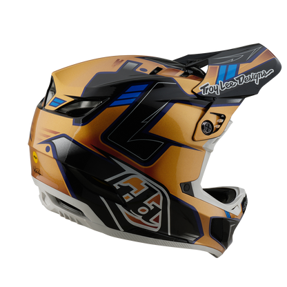 MTB-Helm TROY LEE DESIGNS D4 COMPOSITE MIPS ROYALTY Schwarz/Gold