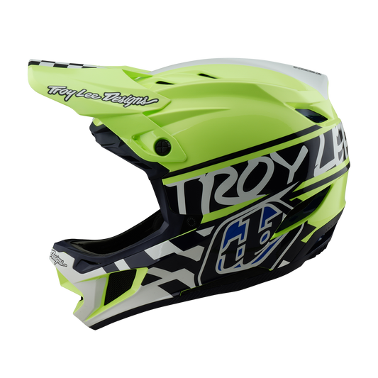 MTB-Helm Troy Lee Designs D4 POLYACRYLITE MIPS FIFTY 50 Blau/Gelb