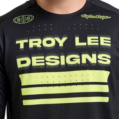 Trikot TROY LEE DESIGNS SPRINT Langarm Schwarz/Gelb