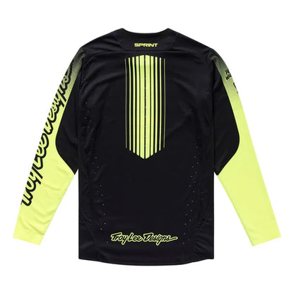 Trikot TROY LEE DESIGNS SPRINT Langarm Schwarz/Gelb