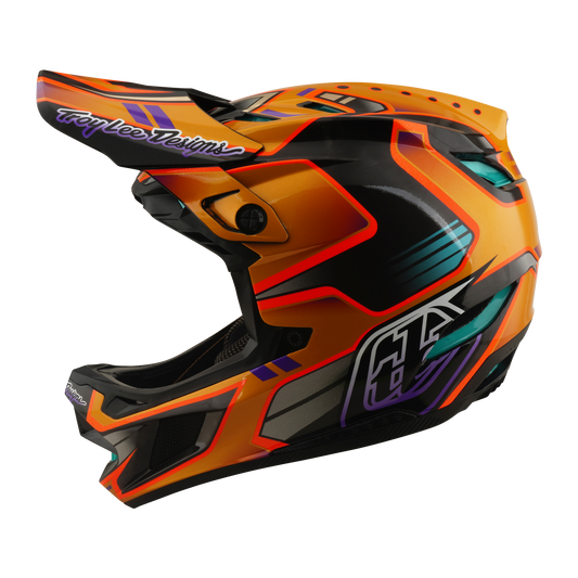 MTB-Helm TROY LEE DESIGNS D4 CARBON MIPS Crest Gold