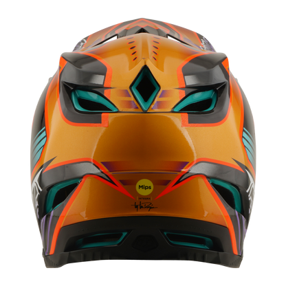 MTB-Helm TROY LEE DESIGNS D4 CARBON MIPS Crest Gold