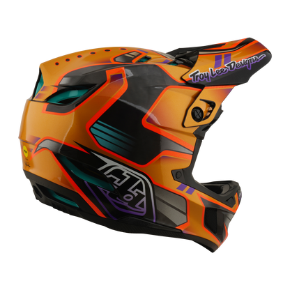 MTB-Helm TROY LEE DESIGNS D4 CARBON MIPS Crest Gold