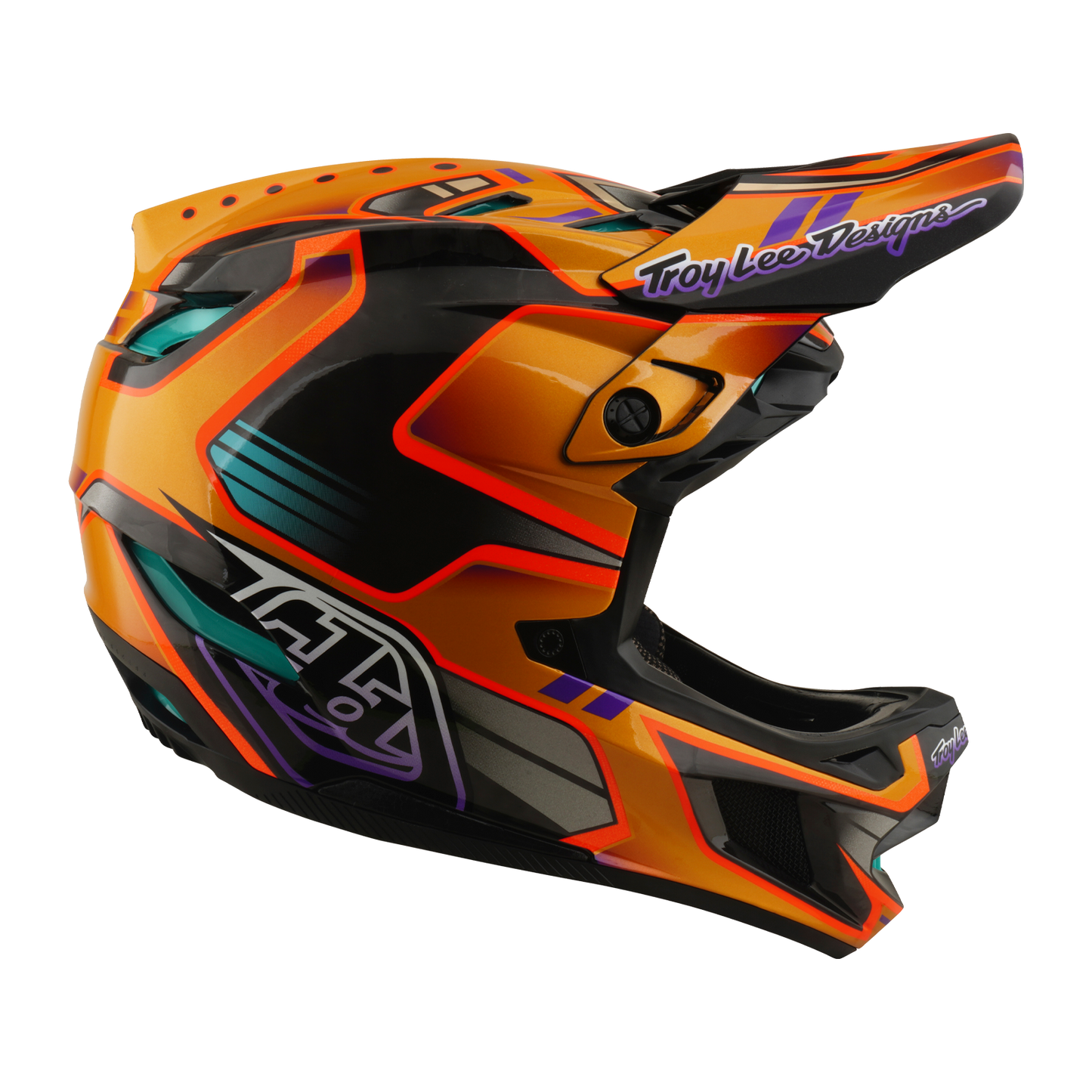 MTB-Helm TROY LEE DESIGNS D4 CARBON MIPS Crest Gold