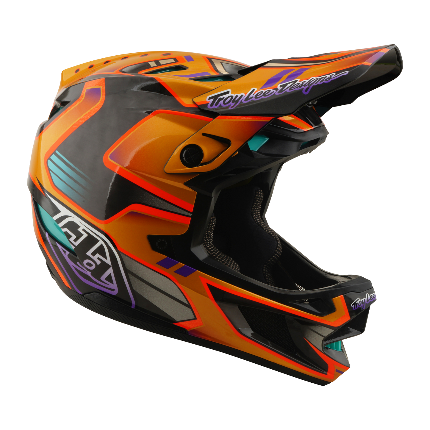 MTB-Helm TROY LEE DESIGNS D4 CARBON MIPS Crest Gold