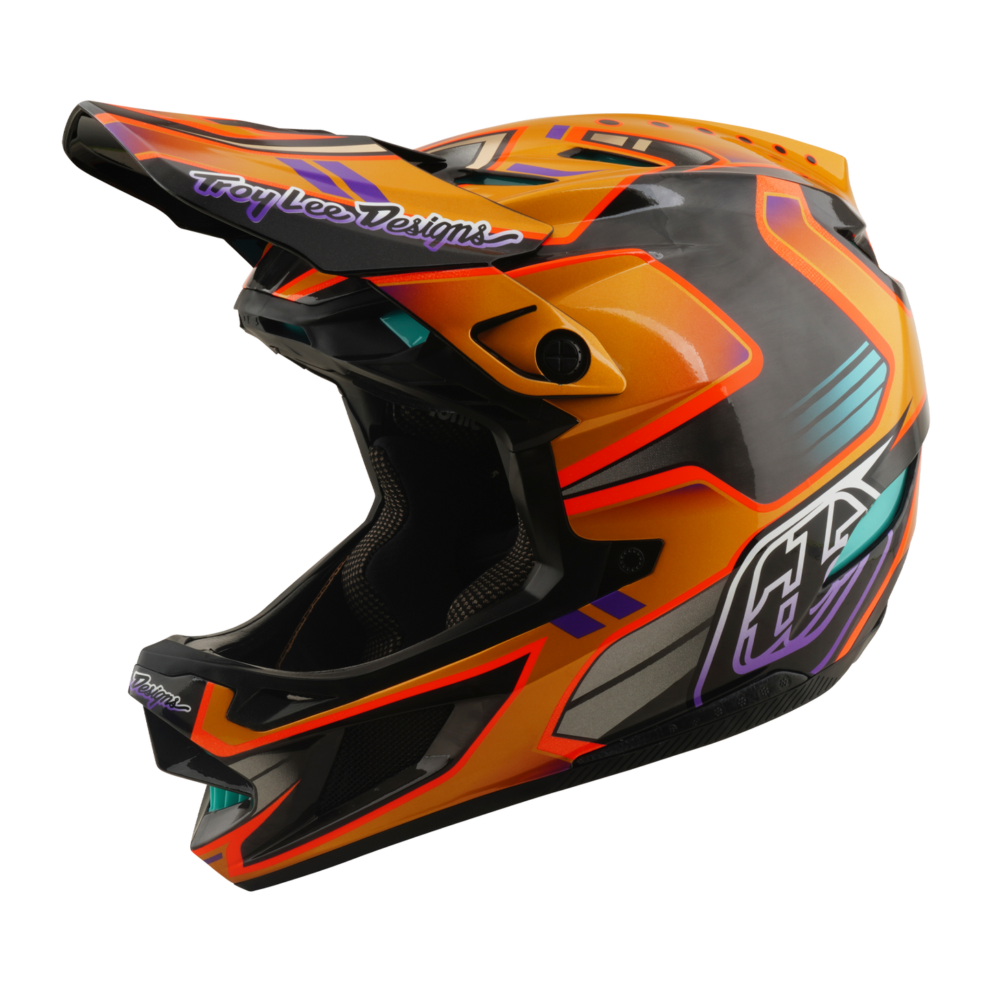 MTB-Helm TROY LEE DESIGNS D4 CARBON MIPS Crest Gold