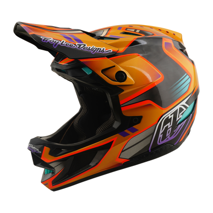 MTB-Helm TROY LEE DESIGNS D4 CARBON MIPS Crest Gold