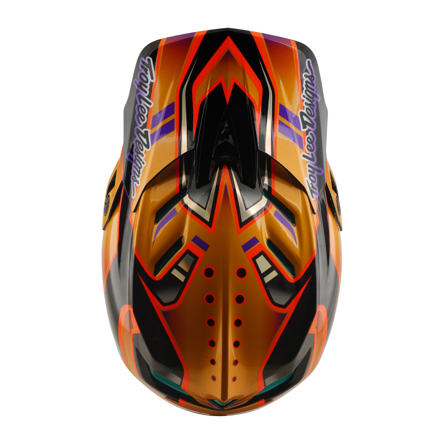 MTB-Helm TROY LEE DESIGNS D4 CARBON MIPS Crest Gold