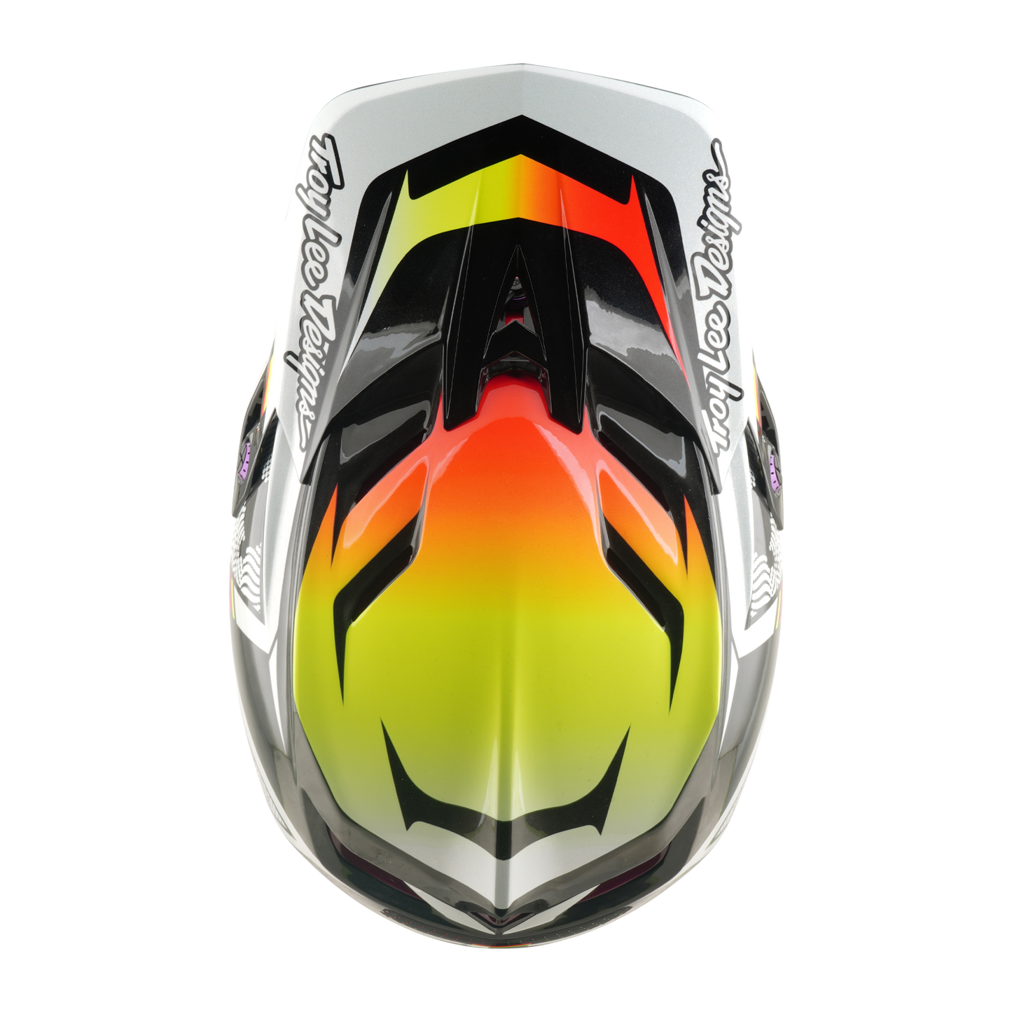 MTB-Helm TROY LEE DESIGNS D4 CARBON MIPS Lined Up Schwarz/Gelb