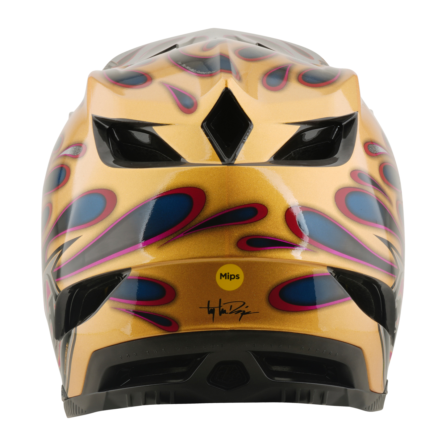 MTB-Helm TROY LEE DESIGNS D4 CARBON MIPS Overspray Gold/Schwarz