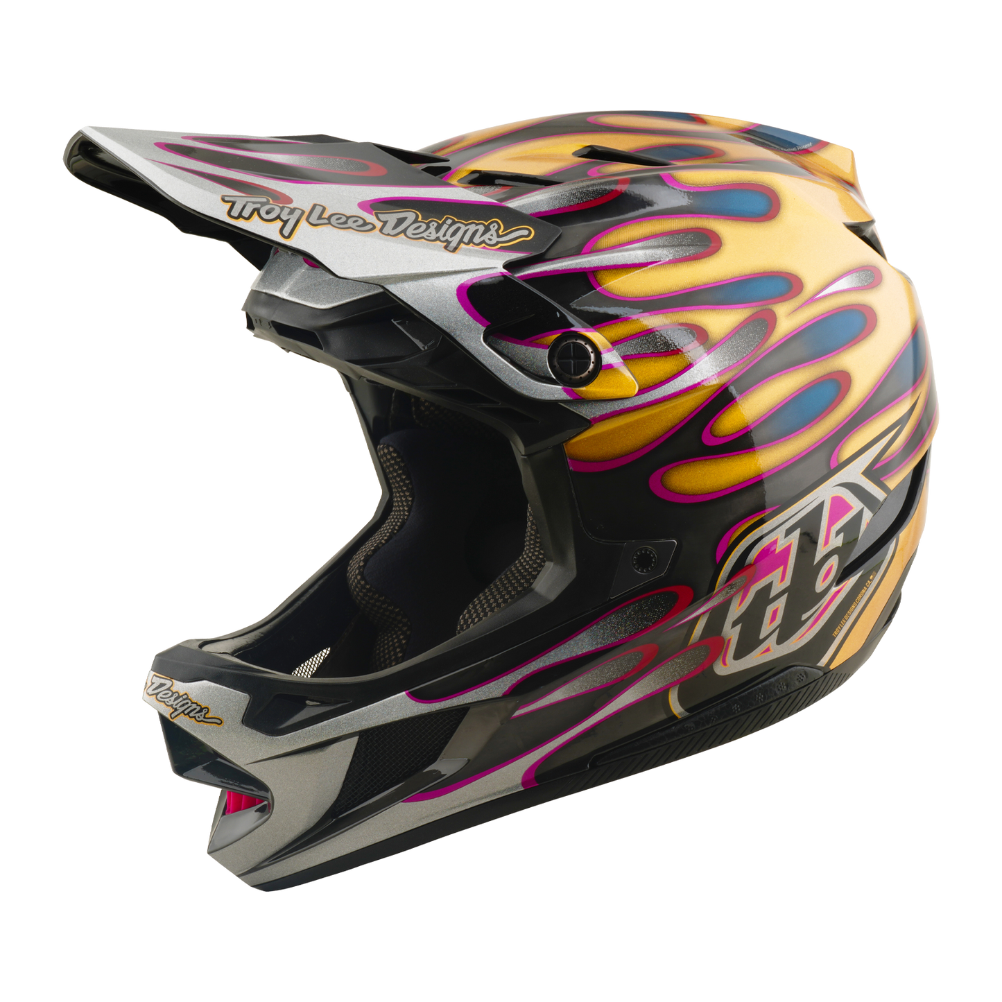 MTB-Helm TROY LEE DESIGNS D4 CARBON MIPS Overspray Gold/Schwarz
