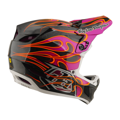 MTB-Helm TROY LEE DESIGNS D4 CARBON MIPS Torched Carbon/Magenta